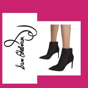 Sam Edelman Farren Tulle Pointed Toe Bootie Size 8.5